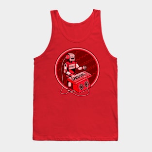 Synth Musician Robot playing Synthesizer Tank Top